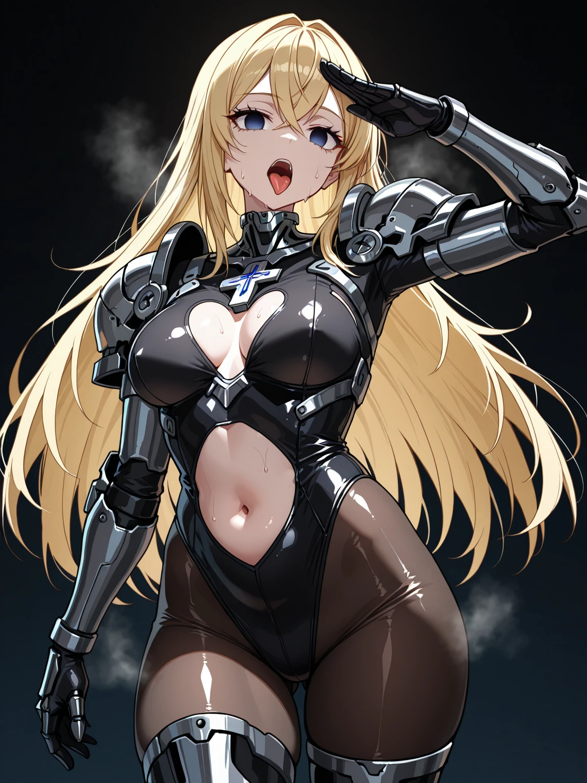((highest quality)), ((masterpiece)), (be familiar with), (High definition), 8K, perfect face、2 women、Two blonde women with cat ears、((action scene))、tall、2 Blonde cat ears、2. Long Hair、2. Volumetric hair style、big breasts、constricted waist、big ass、glamorous、Glamorous、protector、Armor、combat suit、combat boots、armed、Equipped with large firearms、In front of the tank、cinematic、best shadow、side lighting、NEO TOKYO、explosion、(close up of face)