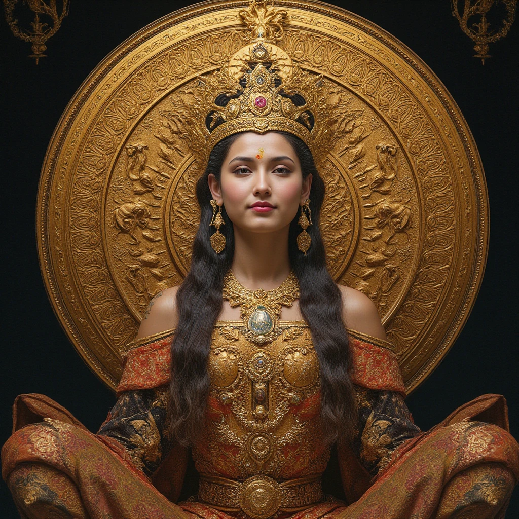Thai woman with beautiful face, long black hair,  ears, dressed as the Queen of Ancient Egypt, sitting on the throne, the background is the throne of the Egyptian Empire, style CG movie, mx5d system, very beautiful and realistic, maximum clarity 1024K
Highest resolution, high details, best quality, anatomically correct, masterpiece, accurate, multiple honors, high resolution models, realistic textures, Virtual Reality
