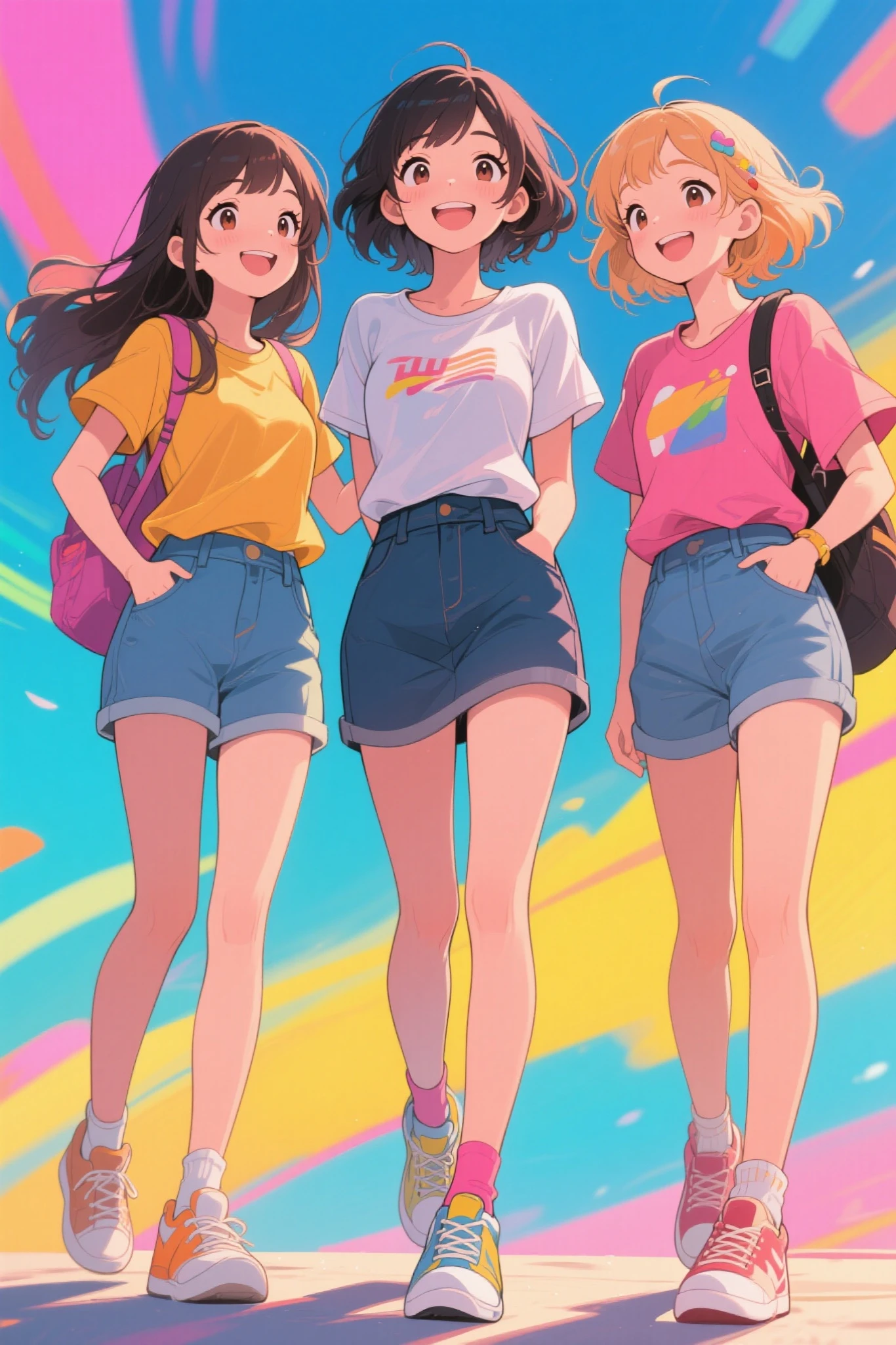 Asian girls 7 women midnight city light