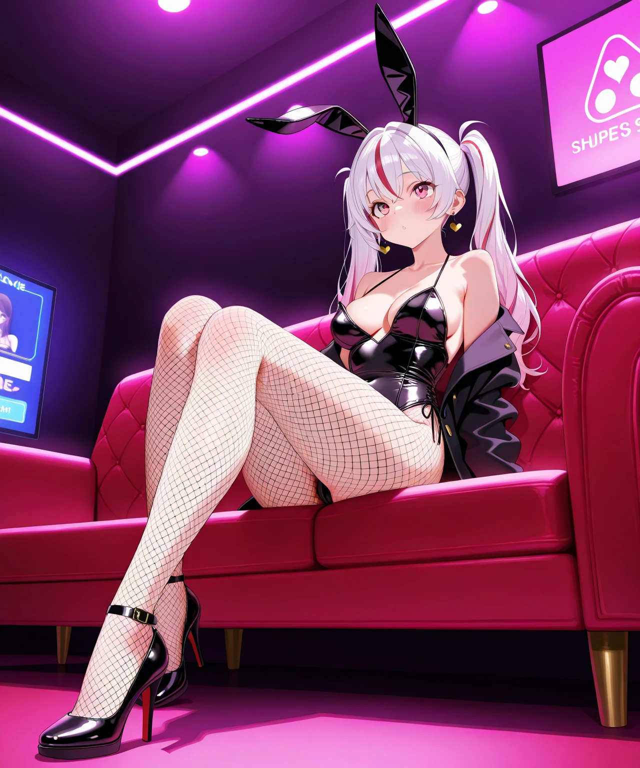 safe, masterpiece, best quality, nightclub, indiana, face scar, playboy bunny, leotard, fishnet legwear, pole dancing
 <lora:Indiana_NAIXL_v11:1>