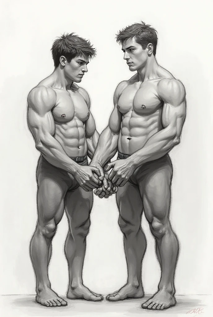 In Yusuke Murata style, Hold the pose, but draw with flat colors, cel shading, limited color palette and simplified lighting. The body must be muscular and athletic, a man holding a woman with a sexy body and big breasts on his shoulder.