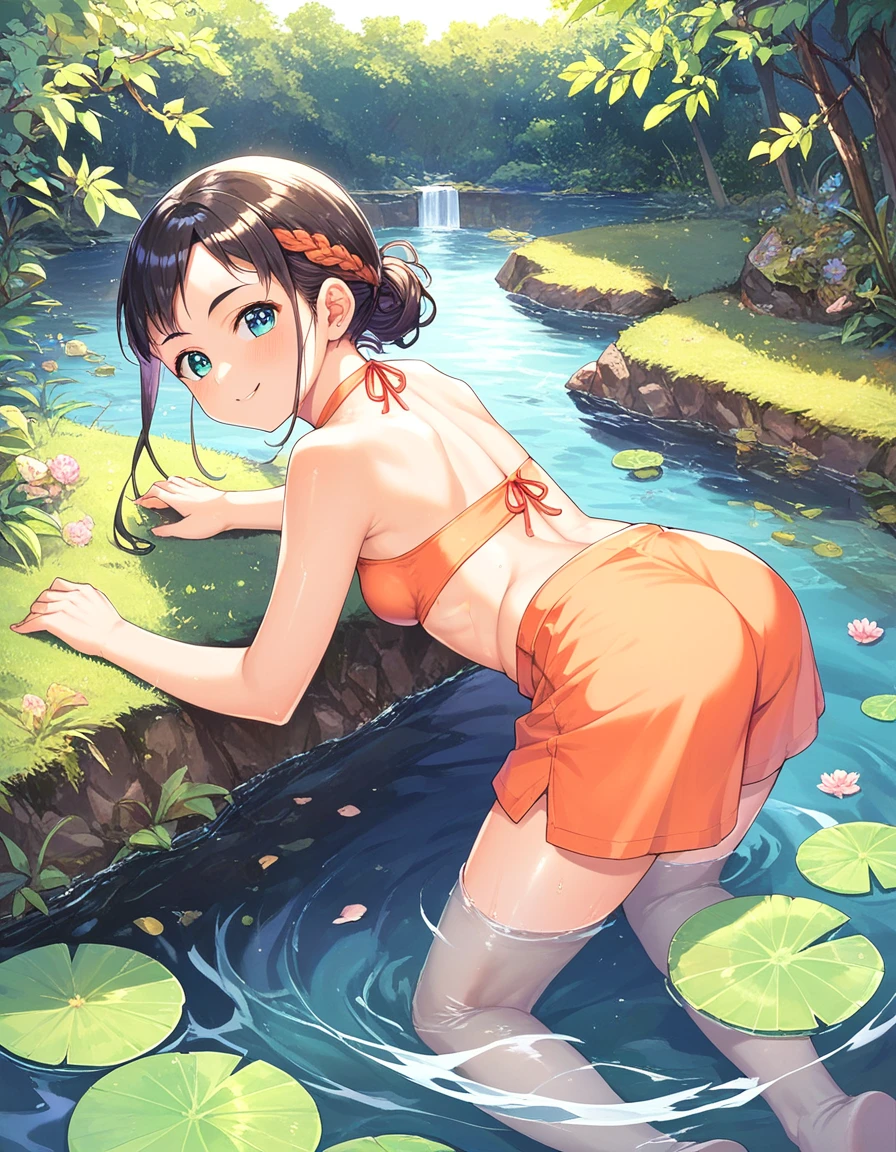 8k, RAW photos, top quality, masterpieces: 1.2), high detail TAW color photos, professional photos, (realistic, photorealistic: 1.37), (highest quality)), cinematic lights, (face of details: 1.2), (masterpiece: 1.5), (best quality: 1.2), (bokeh: 1.2), 35mm: 1.25, wide angle, high angle: 1.2, glamour shots, portrait photo, front or back, taken from above her, close-up: 1.2, one girl, athlete 19 years old, solo, white skin, cute, (full body 1.15), detailed skin texture, radiant skin, detailed beautiful and delicate face: 1.3, faintly visible, the shape of the pubic area is clearly visible, (((see-through ?????????)), (T-back panties)), large natural ???????, narrow ????, detailed hair with bangs, detailed long untidy hair: 1.3, random hairstyle, smile: 1.2, she is hot and sweaty, outdoor training,