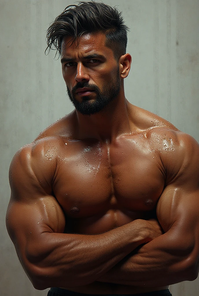 Beautifully handsome babyfaced 18 year old NPC physique competitor ((strongly resembles Joey Lawrence as Joey Russo)) with the physique of an npc physique champ showing off in sporty gear ((shiny revealing short shorts with strong detailed visible  outlines in the bulge)). perfect detailed male face, ultra-detailed, thin waist, (wearing nylon shorts aka ranger , sneakers and ), (( torso)), (Muscles 2.0), ((Strong body and fitness)), full body, (((Extra muscles))), (perfect narrow hips:1.2) smooth, high detail, soft bokeh background, tanned lightly oiled skin, detailed fingers, extremely detailed eyes and face, beautiful detailed nose, beautiful detailed eyes; he is an ultraconservative straight MAGA milita patriot; major homoerotic teasing; in the style of Ken Haak, eye reflection, glaring, annoyed, Ultra-Wide Angle, Fujifilm, best quality, 1080P, 8k