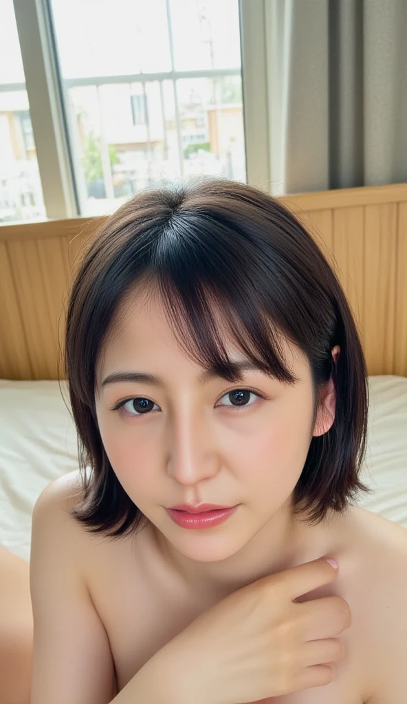 there is a woman in a  top posing for a picture, chiho, young cute wan asian face, japanese  features, Yoshitomo Nara, narumi kakinouchi, asian face, ayaka, harumi, young asian girl, portrait of a japanese teen, of a youthful japanese girl, she is facing the camera