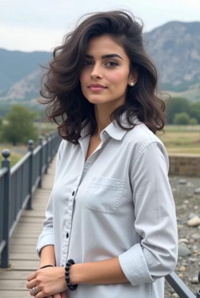 Priyanka Chopra wearing short sleeve shirt with long skirt