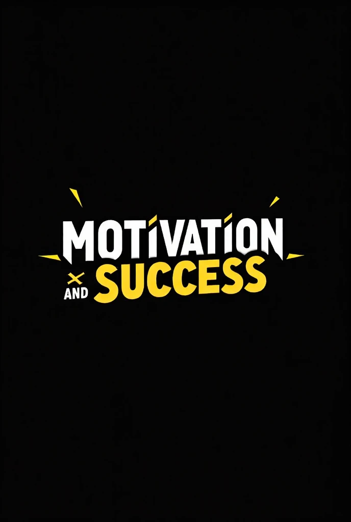 I want a logo for a YouTube channel called Motivation and Success that talks about tips for motivation and success. I only want black, yellow and white colors