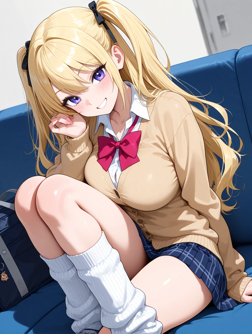 (masterpiece、highest quality、High resolution、Realistic photo、Real looking skin:1.1)、
(Women lift their skirts and take off their panties々I am showing it to:1.8)、
(standing:1.8)、
(Provocative, grinning expression:1.8)、
(I would like a picture with a zoomed-in shot of a woman.:1.8)、
(She is wearing a navy blue blazer from her high .:1.5)、
(She is wearing the gray miniskirt of her high school uniform:1.5)、
(she is wearing black loafers:1.5)、
(She is wearing loose socks:1.8)、
(The panties are simple white cotton.:1.5)、
(It's blonde long hair:1.5)、
(Location: The entrance to the apartment:1.5)、
1 Japanese Girl、solo、Full Body Esbian、Beautiful Eyes、Shining Eyes、Shining thighs、NSFW