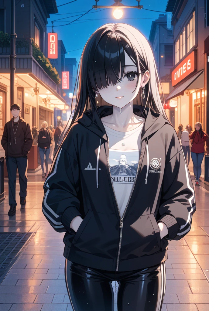 Shana,灼眼のShana,Long Hair, Redhead, Red eyes,happy smile, smile, Open your mouth,Baseball cap,Oversized black hoodie,Black long skirt,short boots,evening,Sunset,The sun is setting,walking,whole bodyがイラストに入るように, break outdoors, construction area, break looking at viewer, whole body, break (masterpiece:1.2), Highest quality, High resolution, unity 8k wallpaper, (shape:0.8), (Beautiful attention to detail:1.6), Highly detailed face, Perfect lighting, Highly detailed CG, (Perfect hands, Perfect ),