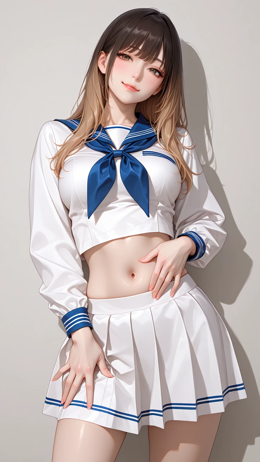 Close up, 1 girl, sailor, Tsukino Usagi, (sailor chiseki uniform:1.2), (aqua eyes:0.9), blonde hair, medium hair, wedge skirt, best quality, earrings, masterpiece, high resolution, intricate details, (realistic)), photography, (white elbow gloves:1.1), jewelry, medium breasts, full body, dynamic background, dynamic pose, white