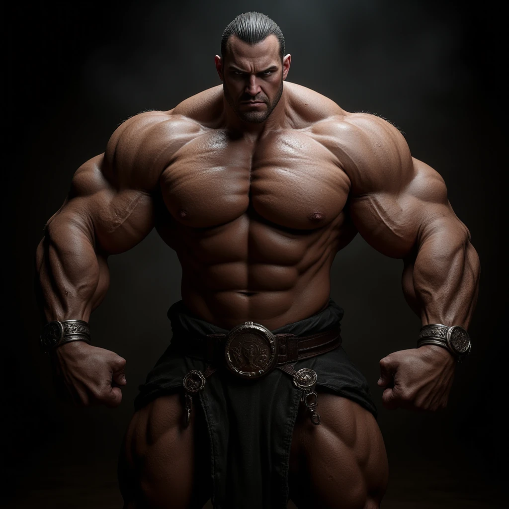 Muscular male werewolf with canine features