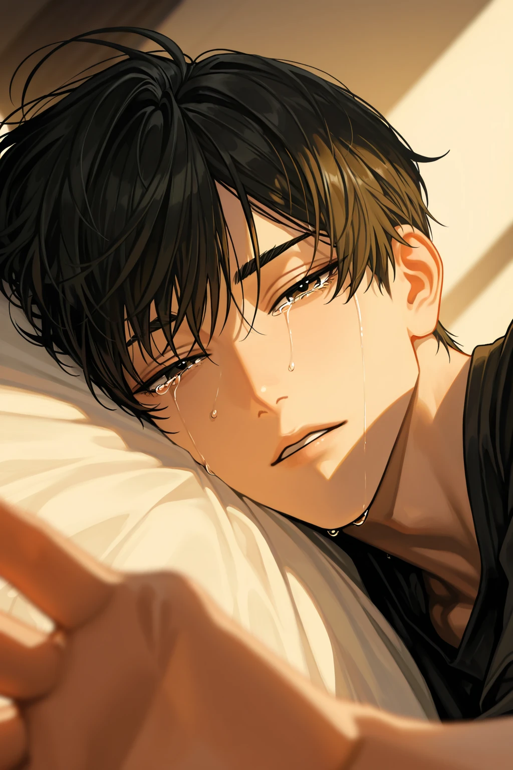 A male student, TS value, is forced to have  with a girl with short black hair and modest pubic hair who is crying and groaning, and the girl's blouse is torn open to reveal her  and .、Standing posture