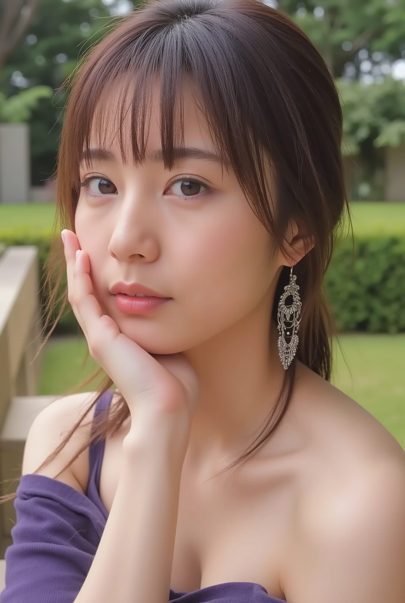 Genuine, , High Res Images , masterpiece, 以上から最High Quality , High Quality , Very Detailed, MORE INFO, vivid details, sharp concentration , professional lights , Alone, 1 girl, young Japanese woman, Up to , (( brown hair, pixie cut )), (( tanned skin at night :1.1)),active, like a boy , charm, , Tiny Head, Small Faces,beautiful detailed face, (smile) , ((sweater, miniskirt)), ((big :1.4)), Front Map, viewers, perfect hands, Perfect Anatomy,、cleavage