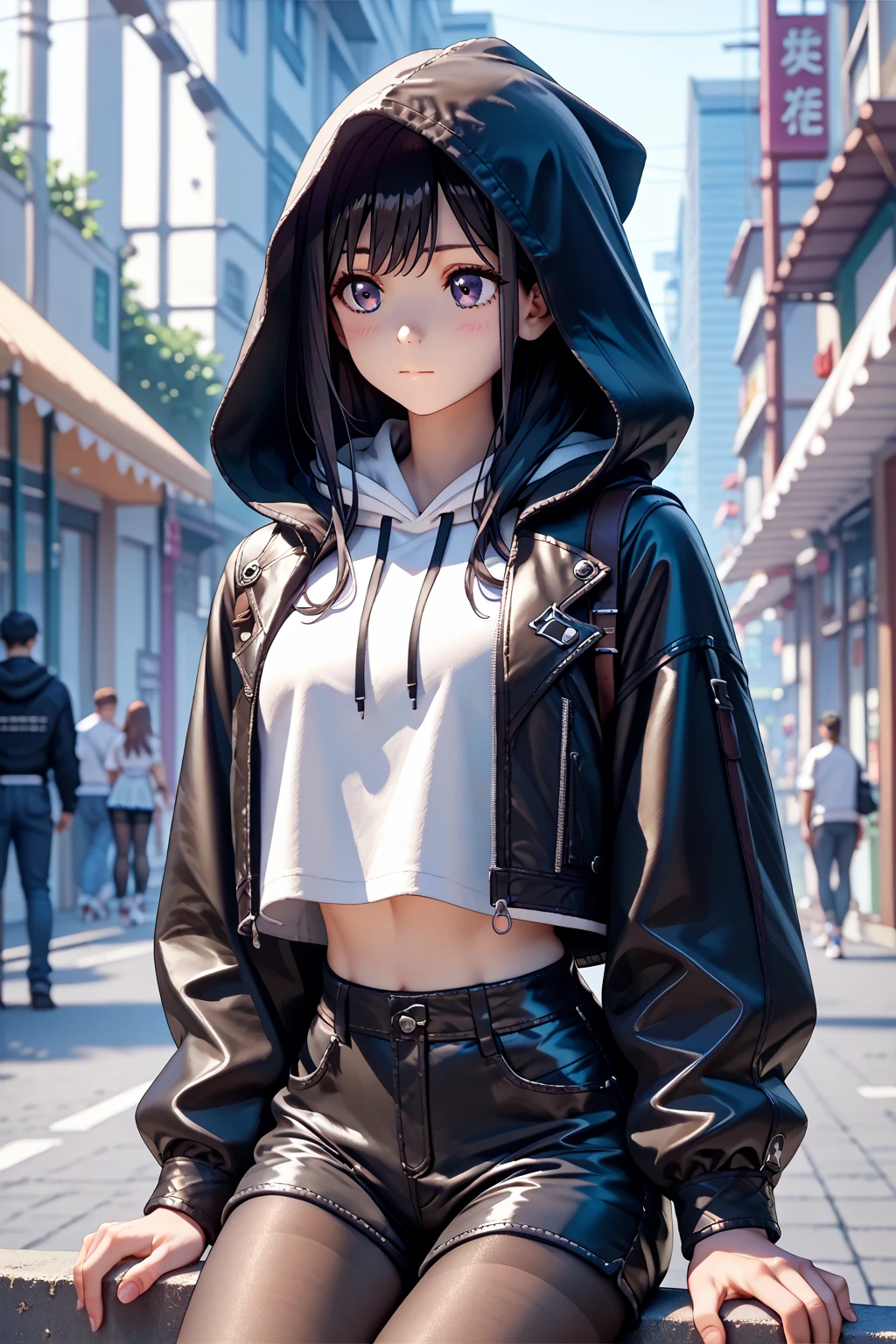 1.5, best quality, high quality, High definition, High quality texture, high detail, beautiful detailed, finely detailed, extremely detailed cg, detailed texture, 1man, boy, male, ((casual)), streetwear, androgynous, black hair, medium length hair, smirking, charmer, cute, in club, shorts, choker,
