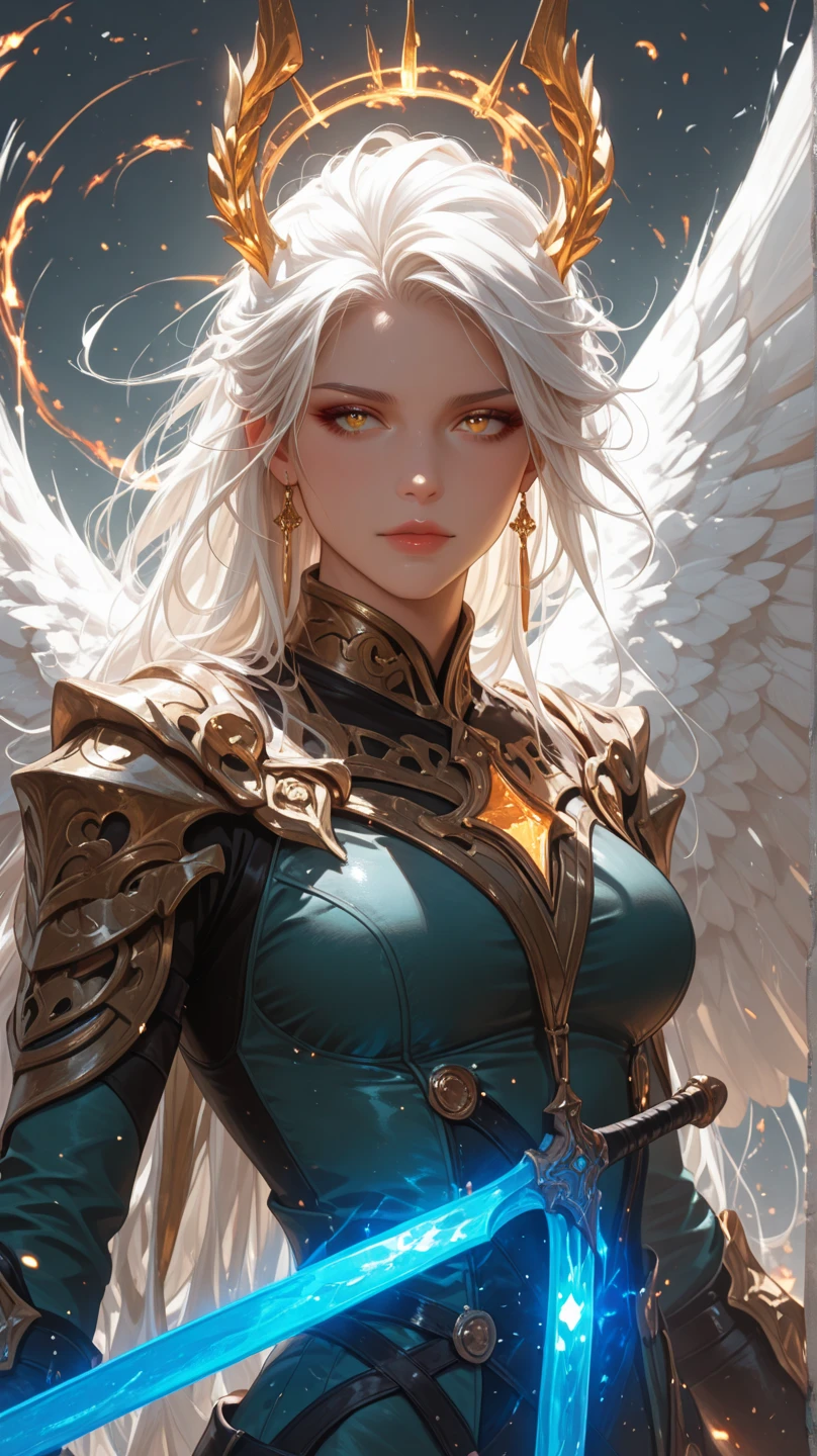 ((top-quality:1.4))、(unparalleled masterpiece ever)、(The ultra -The high-definition)、(ultra realistic 8k cg)、(Photorealsitic:1.4)、RAW Photography、ciinematic light,In the dark forest、The tree々Sunlight penetrates、(actionpose:1.4)、(dark shot:1.4)、Platinum White Hair、Beautiful elf girl covered with jewels、Highly detailed ((white light armor))、verd s eyeroken Angel Wings、、lensflare、Shading by sunlight、8 class large、thicc body、Add depth to images with backlight effects、 perfect anatomia、BREAK, (elf), (1girl),  eyelashes, makeup, pink eyes, parted lips, eyeshadow, pink lips, pink eyeshadow,