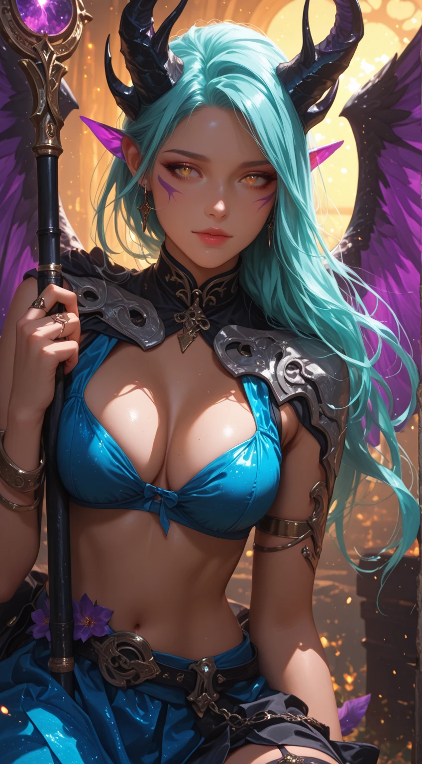 (RAW shooting:1.5, realistic:1.5, dark fantasy:1.5, 8K), (highest quality, masterpiece, ultra high resolution), Desolate demon world, ((perfect dynamic composition:1.7, Detailed tattoos on the whole body:1.6, wears elaborate jewelry:1.6)), Highly detailed skin and facial textures:1.3, (Cute  succubus demon with big wings:1.3, beautiful and aesthetic:1.3), prisoner of war, slave, Horn, Fair skin, open your legs, chaos, darkness, (Correctly wear heavily torn clothes off-shoulder:1.3),  that are about to explode, Do not show , big  gap, (The expression on your face when you feel intense caress, Facial expression when feeling pleasure, A look drowning in pleasure), beautiful blue eyes, Eyes that feel beautiful eros,  face, blush, ( and cute:0.9, Bewitching:0.9), ((:1.5, Lots of chains:1.6, countless chains tangled in clothes:1.6, chain the right arm:1.5, chain the left arm:1.5, Bind the right leg with  and chains:1.5, Bind the left leg with  and chains:1.5)), (((An incomprehensible amount of liquid flows throughout the body:1.5))), super long blonde curly hair, View from the knee up