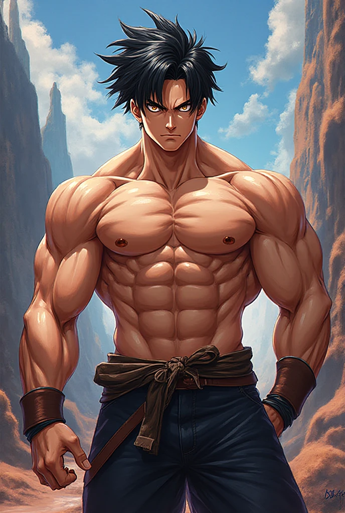 8K, complex, elegant, Highly detailed, majestic, digital photography, surreal painting, defeat magic, Sinuous Lightning, (masterpiece, Side light, fine and beautiful eyes: 1.2), HDR, (bright blue eyes)),  upper body, (bright tattoo), handsome boy, cana, musculature, black skin, demon horn, Raining, handsome, in front of camera, masterpiece