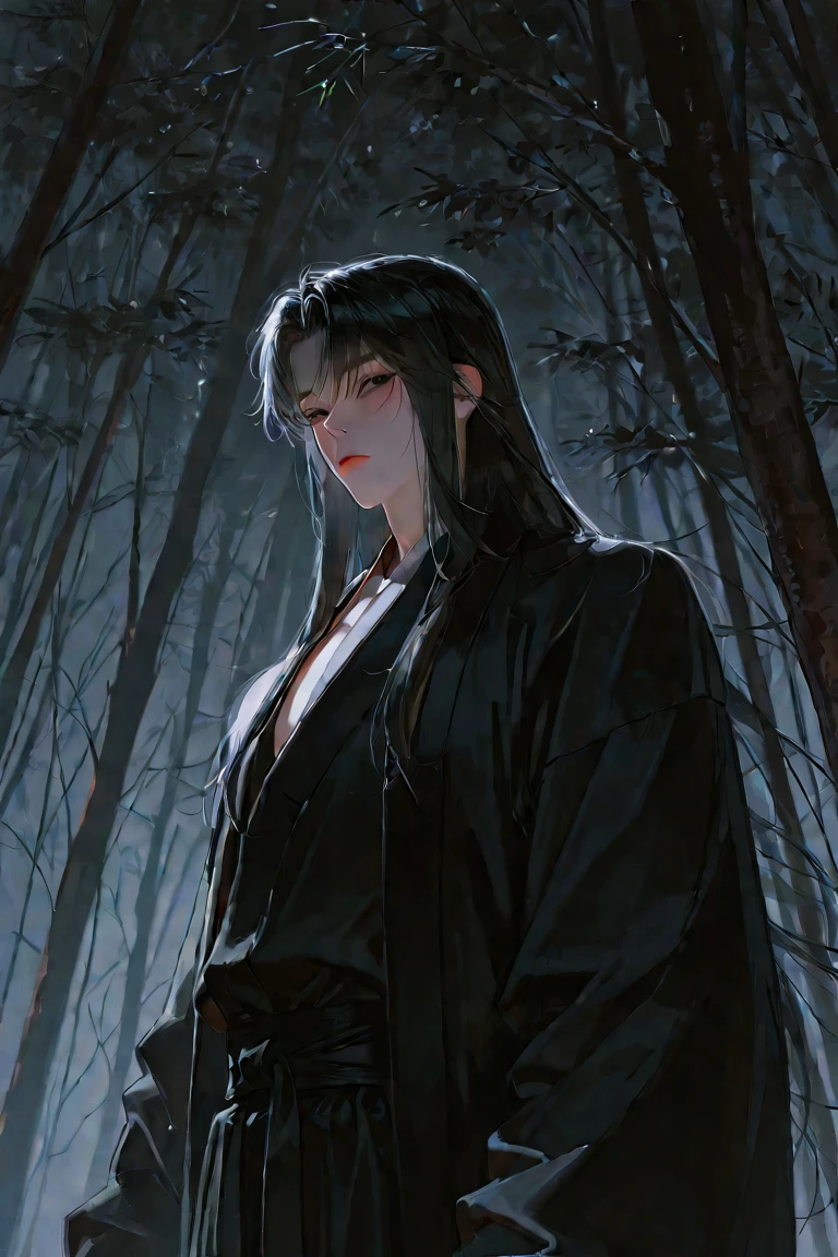 {-erro_de_anatomia:1.0} estilo anime, Masterpiece, absurdities, Orochimaru\(Naruto\), 1girl Solo, Mature woman, Oversized shirt with broad shoulders, Perfect composition, Detailed lips, large breasts, Beautiful face, body proportion, Blush, Long black hair, ( black hair), yellow eyes, (sexy), Soft gauze, Super realistic, Detailed, photo shoot, Realistic faces and bodies, masterpiece, best quality, best illustration, hyper detailed, 1 girl, solo, glamorous, blushing, whole body, sitting on the ground, on nature, dimanic poses