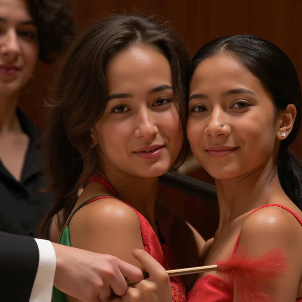 ultra detailed cinematic photograph,  Frau Trafaya women,  dancing , crowded square, in 1518,  Canon EOS 1Ds Mark III best settings