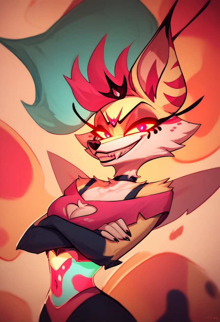 uploaded on e621, solo, queenbee, furry character, furry art, by Kilinah, Coffeesoda, Hioshiru, Kilinah, detailed fur, detailed eyes, girl, female, fox, femenine body, queenbee, anthro, bowtie, cute pose, portrait, tranquil, solo, (body fur:1.2), (best quality), (simple bedroom background:1.2), (detailed fluffy fur:1.1), looking at viewer, tail, thumbs, nakedt ,  look, half-closed eyes, (two-tone fur), nakedt, , , , nakedt