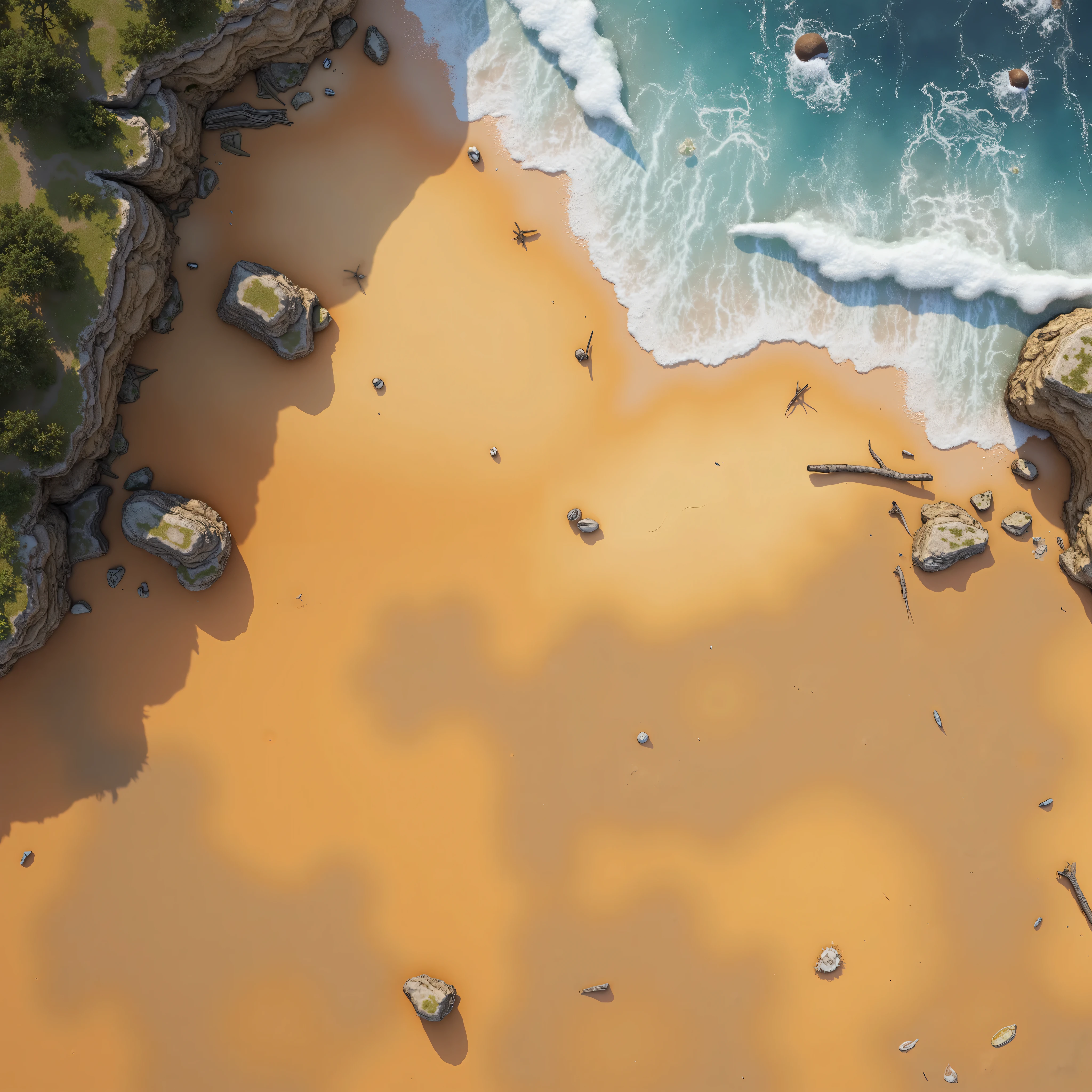  coastline , wild beach, orange sand