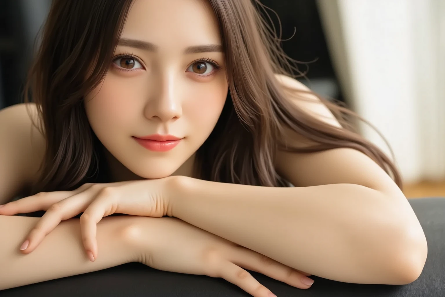 delicate, masterpiece, beautiful detailed, colourful, finely detailed,detailed lips, intricate details, (1 woman:1.1), (a gorgeous beautiful 30 age years old sexy korean woman:1.1),(kpop idol, korean mixed), (tied hair:1.1), (50mm Sigma f/1.4 ZEISS lens, F1.4, 1/800s, ISO 100, photograpy:1.1), large breast,(photorealistic:1.1), solo,  looking_at_viewer, tall female, ,happy smile,  from_front, earrings, slim_legs, skinny, thigh_gap, model, lens flare, choker,(hanbok+see-through silhouette, wedge heels:1.3), korean commentary,  korean_street, korean_traditional_house,1boy,, squatting , , pov,