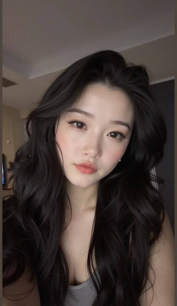 um close up de uma mulher com cabelos longos vestindo uma camisa preta e branca, jennie blackpink, Jennie do blackpink, Jennie Kim, Kim Jennie, Cabeos longos, Cabelos escuros , Ulzzang