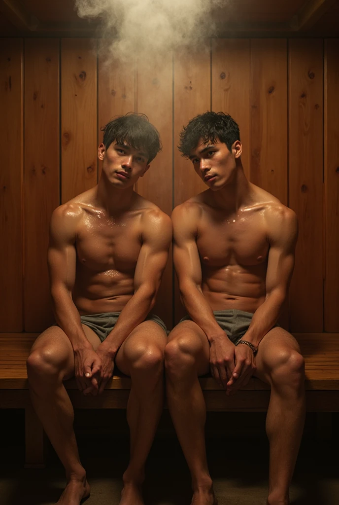 beautiful and young adult men, of different ethnicities, semi  in a school only for Men, with firm pectorals, schoolboy man in school uniform, shorts and without  and a sports uniform, in the men's dressing room, men in the background, in the school showers school showers, school carpet, rich, , sensual,  male,  , exciting, submissive, domineering, fearful, disturbing, perversely , , men only, romantic, moody, very detailed skin, skin pores, school dress, sunny weather, steam, showers, 8k uhd, dslr, dim lighting, high quality, film grain, Fujifilm XT3.