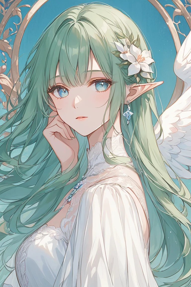 Painting of a woman with a flower crown and wings, Fairy portrait, very beautiful elf portrait, Beautiful fantasy art portrait, Beautiful fairy, Beautiful fantasy art, Beautiful digital artwork, Anna Dittmann style, beautiful fantasy portrait, Beautiful digital art, Exquisite digital illustrations, Amazing digital art, beautiful Amazing digital art, Fairy portrait, very Beautiful digital art