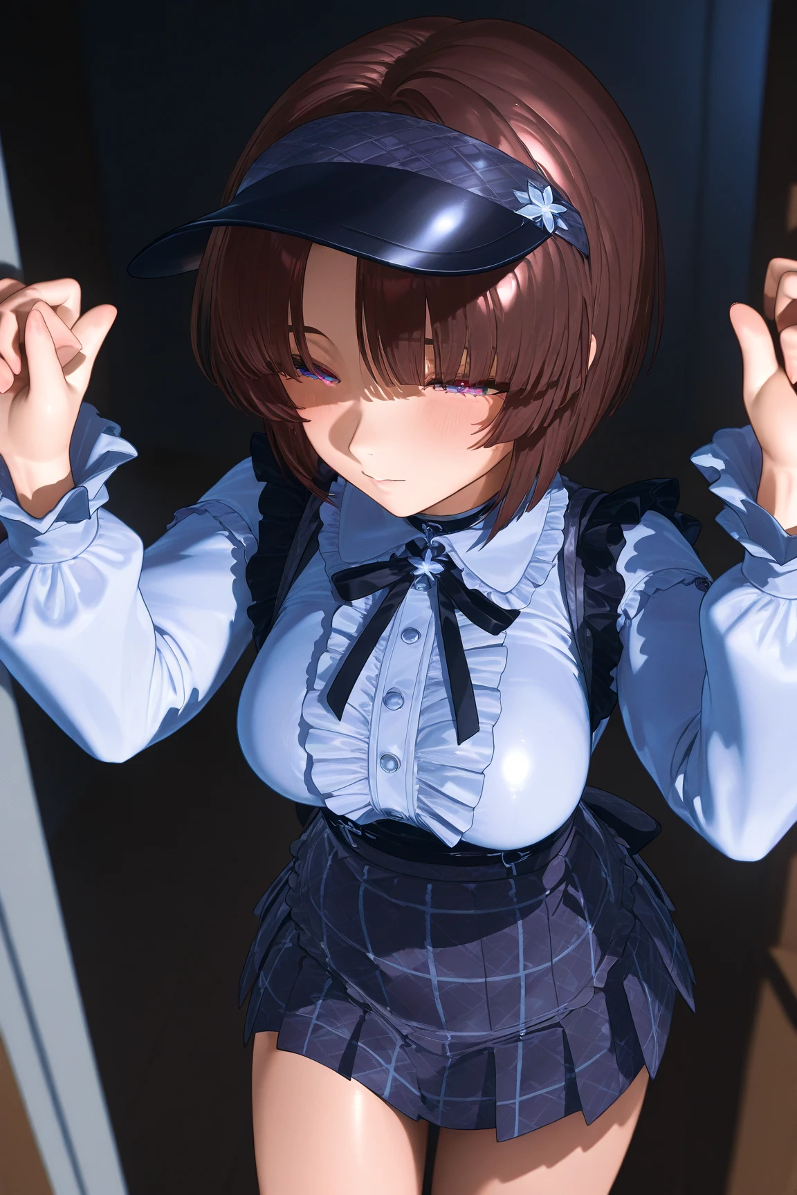 ????,(((??? with multiple men))),masterpiece、Very detailed、highest quality、Luxury bed、masterpiece, best quality, detailed face,Disheveled clothes、????、Clear female ?????????、pubic hair、???????、Obvious female ?????????、pubic hair、
(1girl:1.2),
kawaii,
stageidol,suisei cos , gloves, plaid,  black gloves, choker, Star (symbol),partially fingerless gloves, belt, plaid dress,plaid skirt, skirt, bracelet, shirt, buttons, blue belt,ascot,double-breasted,   blue ascot, plaid jacket, jacket, collared shirt, dress,grey jacket, black choker, long sleeves,blue ribbon, blue choker, grey skirt,jewelry,bracelet ,thigh strap, single thighhigh, socks,
beret, hat,plaid headwear, grey headwear,crown,
BREAK
(small ???????:1.2)  (flat_?????:1.2),
(slender),
amaranth purple  eyes,
side ponytail hair,
orange color  hair,High quality and beautiful,, pretty girl, Very detailed and delicate,