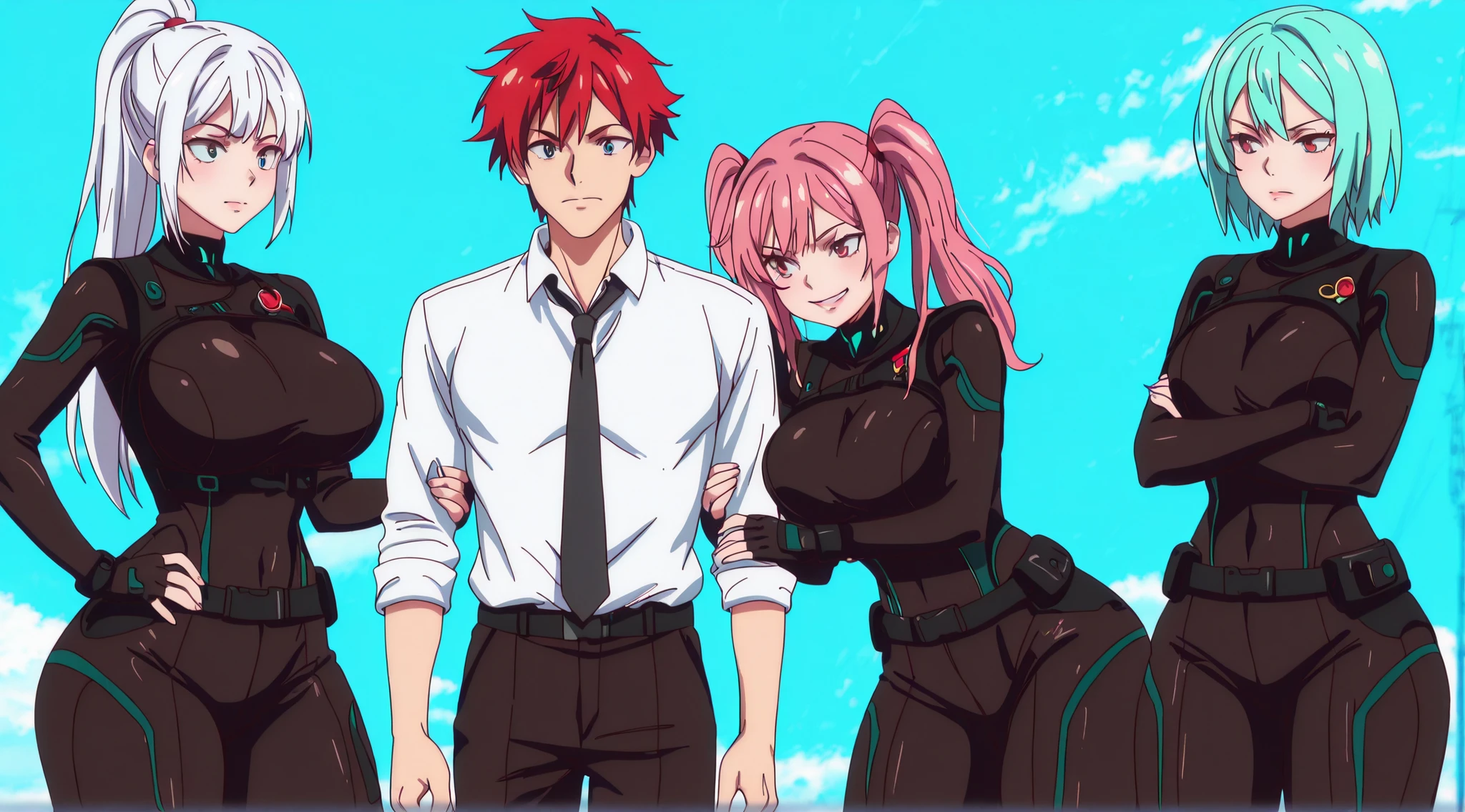 masterpiece, ultra detailed, 8k, volumetric lighting, 2D anime art style, 2D anime screenshot, vivid colors, vibrant colors, anime screenshot, amazing quality,best quality,no background,colorfulldreams,hentai_trifecta, low-cut top, add details, woman,