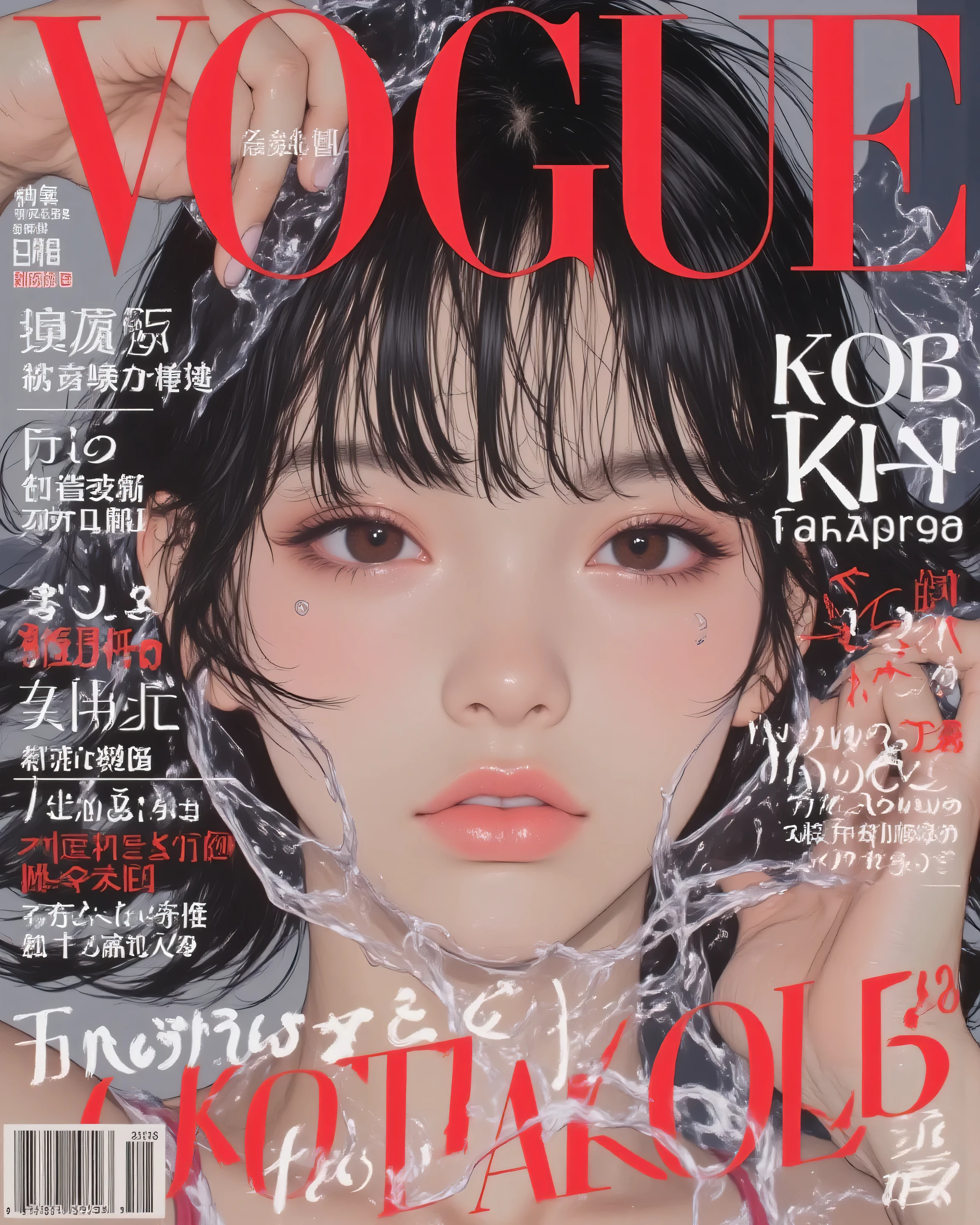 luna_style, The cover of Vogue and Elle Fashion magazines (exhales a soft fog:1.8) To、embossing with gold leaf on the top center Has、head slightly tilted back with exquisite female face、professional model style to gracefully warp、that shines with slight heat、extremely detailed magazine layout to include bold typography with gold leaf embossing in the upper center {overlay x} to a subtle liquid accent coat tour her form like a swimsuit、delicately scatter wilted pink rose petals on the skin as artistic props、has no animal characteristics、is provocative to particular dew、pink rose gold gradation highlights Long, flowing gray hair curves to dramatic flow down and styling {x} perfect hands and legs, to perfect balance, slender hourglass-shaped body, like high fashion photography, to silk sheets, to dynamic to lying down、Get a sense of professional tension、wide shoulders and a toned back slightly inverted in a dramatic silhouette、with an editorial playful to、her rich to open lips、Intelligent smile、sensual to open lips give an intellectual smile、3--v 6--q 2--stylize 900、one hand When you crawl around on a bikini strap, a sense of professional tension spreads like、tilts head back slightly without animal characteristics。、like a courtour swimsuit to her form to provocative toe、her half-closed pink eyes、has a sensual invitation and stares at viewers with a delicate skin texture like、Bottom is artistic misalignment、hints at an intimate glow、crawl over your bikini strap to your fingers on the other hand、place the other hand with elegance typical of a thigh to model、bold typography overlay、has an editorial and playful touch to。Very detailed雑誌レイアウトTo含まれています、spread out to make fun of legs、Very detailedな雑誌レイアウトTo含む上部中央の金箔エンボスのbold typography overlay「luna: Temptation with a veil」internal、Bottom to faint price tag「$12.99」、 barcode 、Publication date「 2025 summer 」small text、slight gradation background To「Exclusive interview」in a highly detailed magazine layout、to spread a sense of professional tension、masterpiece、Very detailed、8k resolution --ar 2:is an elegant serif font