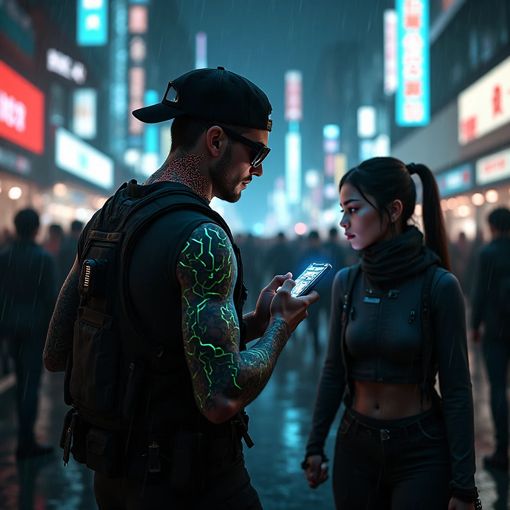 Cyberpunk male and female, fantasy world, dark background, clean design, epic instagram, artstation, colorful ink splash, silhouette, hyper detailed intricate details, unreal engine, fantasy, intricate details, home screen, complementary colors, fantasy concept art, 8k resolution, deviantart masterpiece, oil painting, heavy strokes, ink drip, (isolated on white background: 1.3), rainbow skin,  (((handsome young man))), ((teenager: 1.5) ), (bright blue eyes), (((light eyes)), ((((short white hair: 1.1))), (((black clothes)), (prince\\(indifferent expression\\),, ( (((Wearing luxurious black robe of high detail)))), white hair, (chest) --auto --v 6 --s2