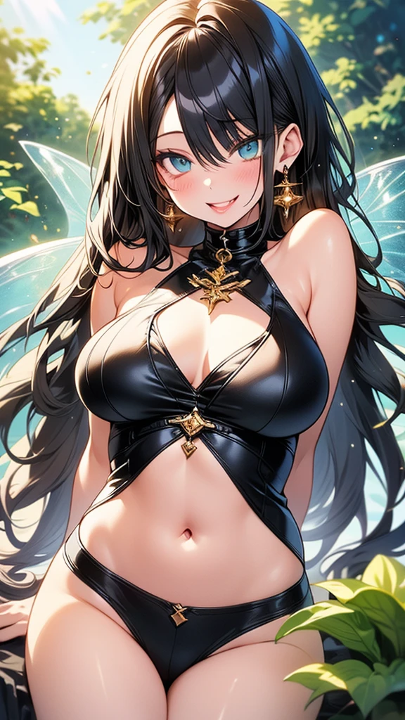 (UHD, retina, masterpiece, accurate, anatomically_correct, textured_skin, super_detail, high_details, high_quality, best_quality, high_res, 1080P, HD, 4K, 8k, 16k), (beautiful_detailed_eyes, beautiful_detailed_lips, extremely_detailed_eyes_and_face), soft_lighting, physically-based_rendering, vivid_colors, (large_breasts:1.5), (shiny_hair, shiny_skin, tanned_skin, blush), (bangs:1.5), eye_reflection, (bokeh), (wonder, rabbit, dynamic_pose:1.5),