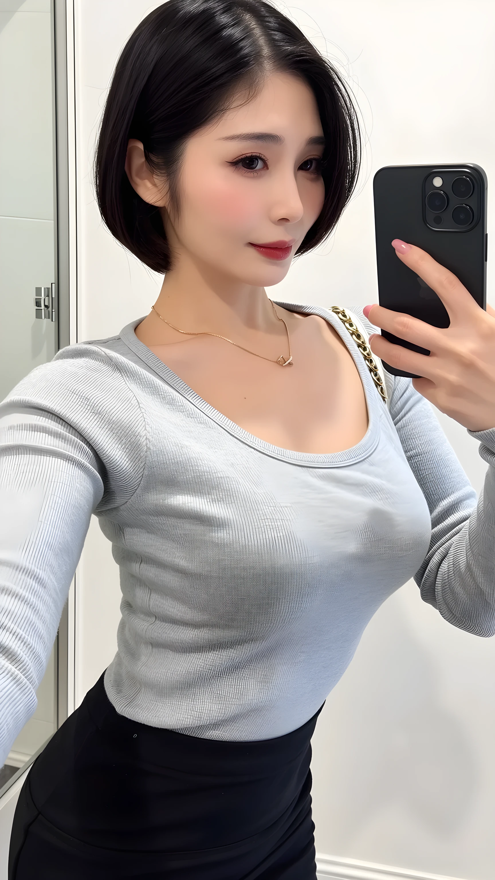 Beautiful and mature 55 year old Japanese woman, Married women, Aunt, Fine Lines, Long eyelashes, Glowing Eyes, Short Bob Haircut, (choker), (Deep Red Lipstick), elegant, Slim figure, Rosy Cheeks, Pearl Necklace, Earrings, Cute Smile, Summer clothes, Beautiful body lines, Cleavage, Full Body Focus, Shooting in the mountains at night, fire Fly, 