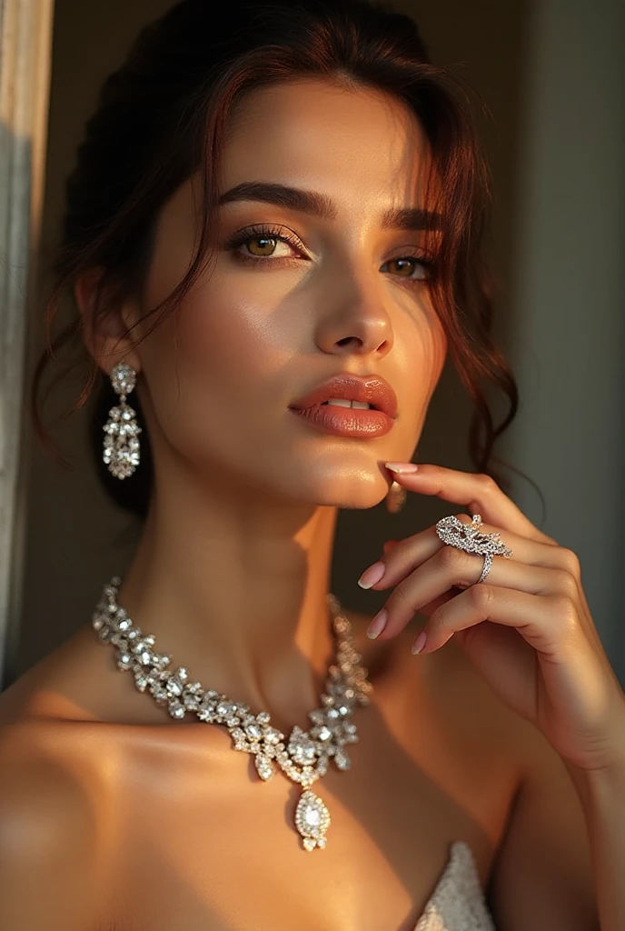 cropped woman with white tank top and necklace, fille sexy aux yeux verts, Portrait de Sophie Mudd, cheveux bruns et grands yeux, selfie d'une jeune femme, yeux de la chambre, Violette Myers, sans maquillage, maquillage naturel, regarder directement la caméra, visage avec artgram, maquillage subtil, stunning Tout le corps shot, yeux verts perçants, bel angle, Jolie fille, Tout le corps picture, Tout le corps, Tout le corps shoot, Brown Goddess, high detail, pose satisfaite, wearing grey jupe and bottes, jupe, bottes