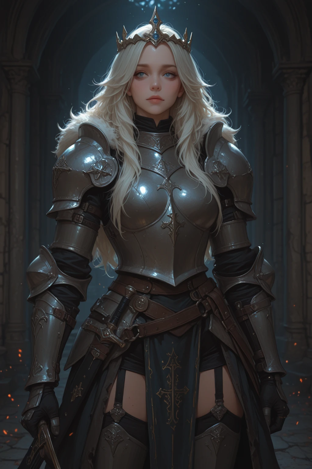 Close up of woman in armor holding sword, armor girl, cool character art, portrait knight woman, Epic exquisite character art, beautiful Female Knights, gorgeous female paladin, Fantasy Paladin Woman, Very stylish fantasy armor, by Senior Character Artist, amazing armor, of a beautiful Female Knights, female armor, beautiful armor, Female Knights, by 양J