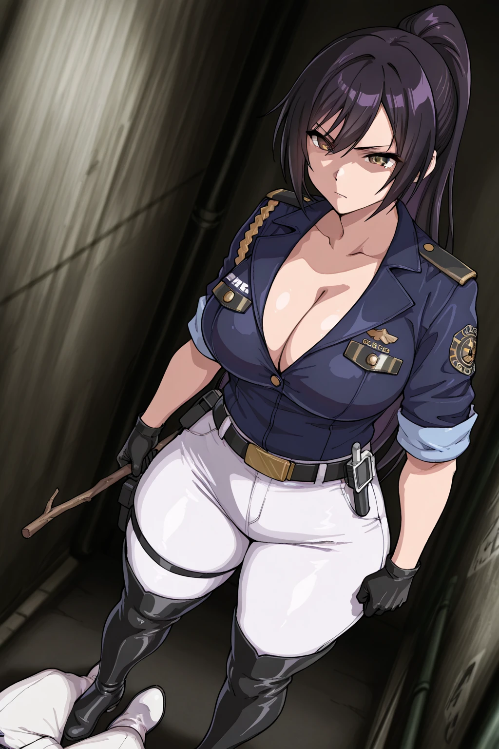 score_9、score_8_up、score_7_up、Very aesthetic、Sweaty、Beautiful Face、Detailed face、Intricate details、naturalism、View the viewer、Super detailed、Surreal、Backlight、One girl、Ashes of Overwatch、Roughly  from behind、(Expressions of anger: 1.3) 、1 male、Forced to  a girl from behind、Intense sex、Ashok、makeup、lipstick、Tattoo、hat、tie、Cowboy hat、White shirt、gem、Earrings、Black vest、Fingerless gloves、Black trousers、belt、boots、Facesitting Sat、ass in the air、Covered in semen、(Tie with a stock:1.5)、rope、Exposing breasts、Bare Chest、Big Breasts、Sweating profusely、(Covered in dirt and dust:1.4)、night、Under the light of the lamp、Scary lighting