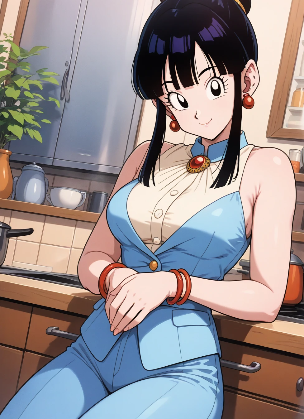 HDR, CG, sharp focus, (8k), (4k), masterpiece, best quality, detailed skin, extremely detailed, hiper detailed, sharp focus, looking at viewer, high quality, AKANE, Akane tendou, short hair, blue hair, brown eyes ,curtain pelvic DRESS, tetas grandes, bLush, solo, 1girl, sit on BED, BEDROOM background, hands on , heels, black dress, smile,  
