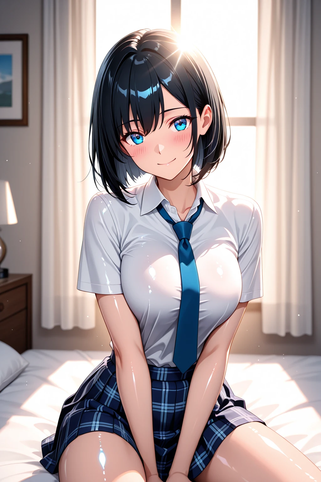 1girl, Table hump, rubbing the , white  shirt, pencil skirt, office, white , skirt lift, strap, a table, high ground, multiple boys,Liquid, Thought-provoking,, Masterpiece, Best Quality, Highly detailed