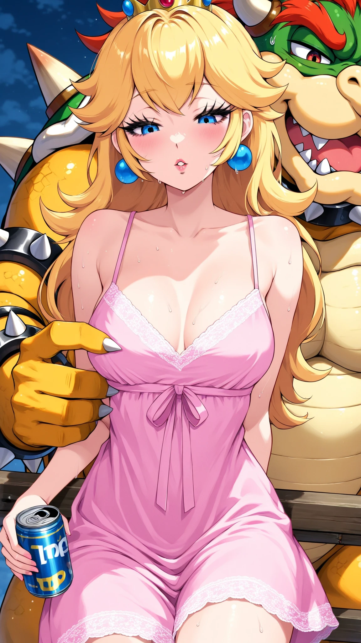 detailed illustration (side view),dynamic angle, ultra-detailed, illustration, clean line art, shading, anime, detailed eyes, detailed face, beautiful face, dramatic lighting, detailed illustration, dynamic angle, ultra-detailed, illustration, sensual face, gorgeous face, tired look on face, annoyed look on face, in front of a rundown building, dead kaiju monster on ground in background,

Magic Girl, woman in her late 30’s, milf, milf in a magic girl costume, pastel pink dress, thick, blue eyes, blonde hair, pear shaped body, big , perky but somewhat sagging , magical sailor girl costume, clothes too small, magical effects, magical sparkling, wide , leotard, short skirt, thigh high socks, arm stockings, thunder thighs, bottom heavy body, covered in slime, scary dead monster in background, standing triumphant on monster 