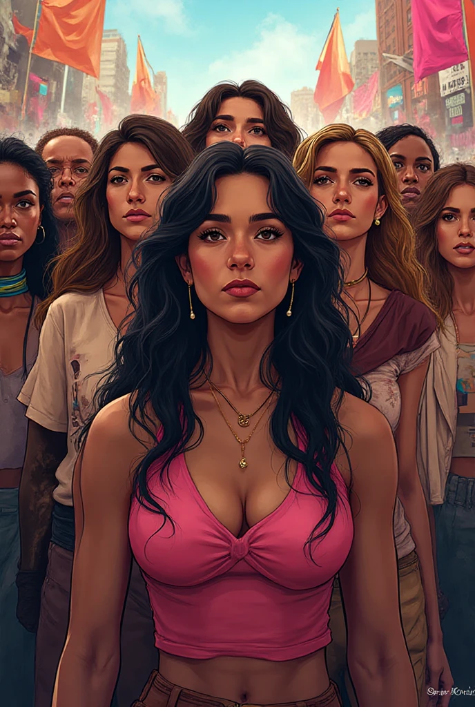 (Best Quality, 2k, Masterpiece, QHD: 1.3, A Handsome short haired african barbarian   man is surrounded by three women up against him touching him, at a mansion, wearing Tracksuits that show off body, perfect bodies, women: long flowing hair, flowers in hair, seductive, materials, golden hour, , jewelry, golden hour, photorealistic, masterpiece, in love, small grin, perfect faces, Flirtatious-groping 