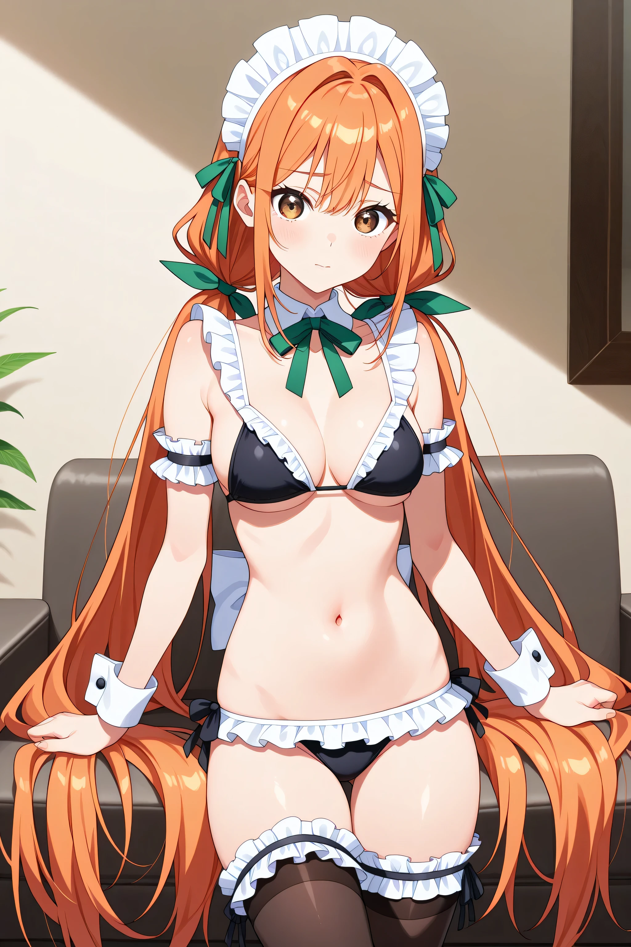 1 girl, alone, table top, highest quality, 8k wallpaper, Asuna, Yuuki Asuna, Sword Art Online, (チアリーダーの衣装を着たanime girl), naughty anime style, anime moe art style, Marine Kitagawa Fan Art, pixiv, 3dcg, Seductive anime girl, support, anime best girl, anime goddess, popular on pixiv, (anime girl), Beautiful charming anime teen, ((((white panties, areola, camel toe)))), armpit,