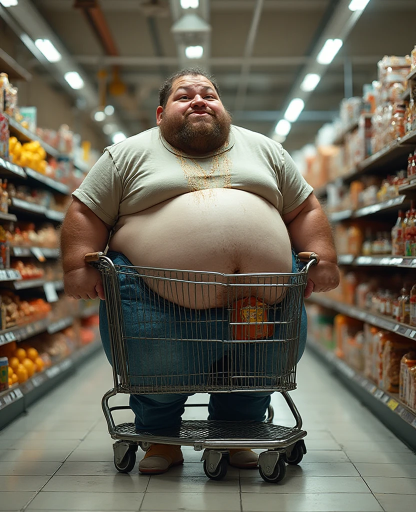 Image depicting an obese person lifting heavy boxes at work 