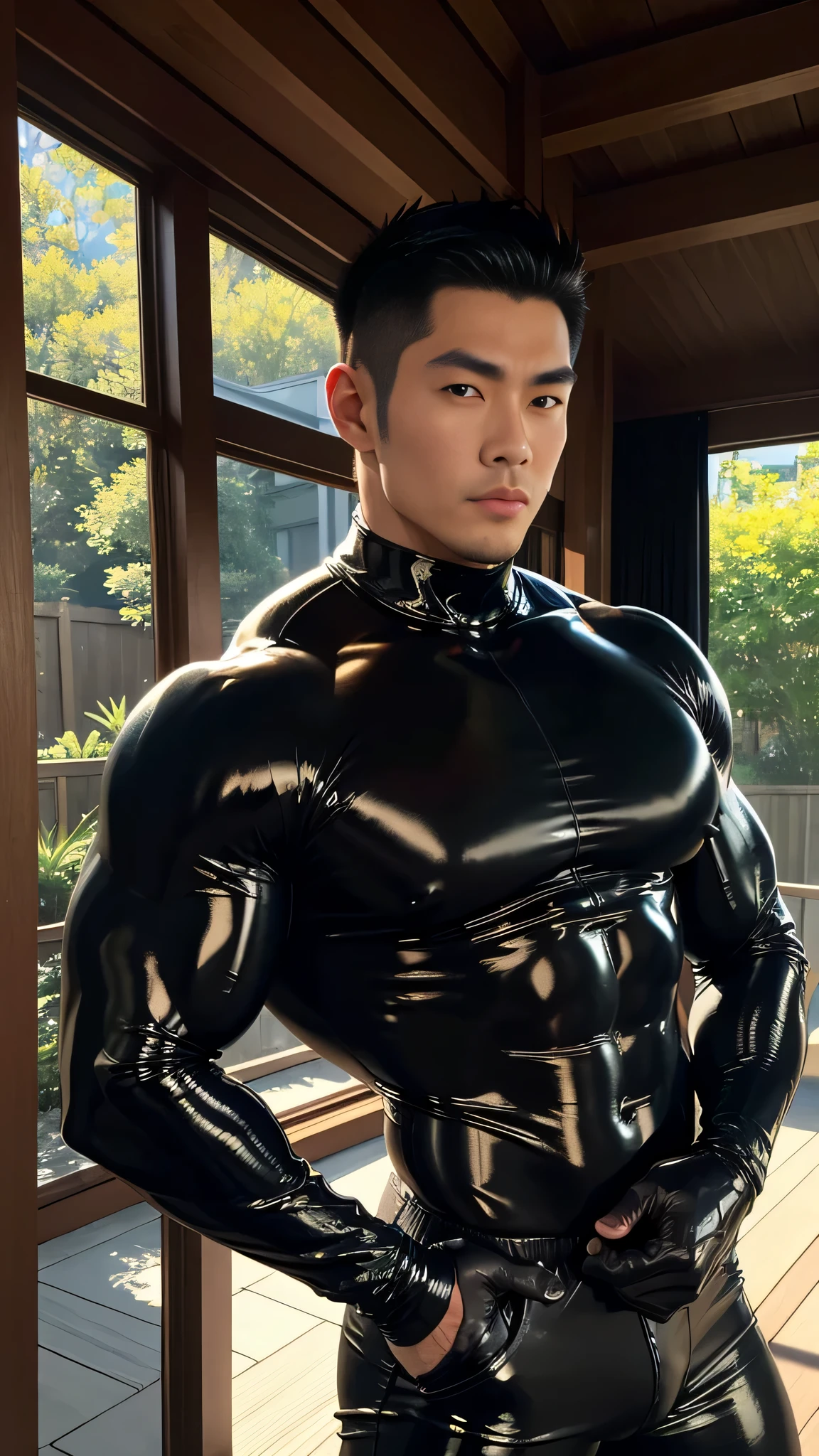 ((Best Quality, 8K, ultra-detailed, Masterpiece: 1.3)), 1boy, shiny skin, sharp, realistic shaded perfect body, (kpop idol face:1.1),("mesh , techwear,big bulge ":1.2),("leggins , armor":1.1),("armor":1.1 ),(dynamic pose:1.1), thigh , battle field , (bulge focus:1.2) ,squatting, huge fat buttock , (((only boy ,  only male))),  (((unrealistic wide hips ,  unrealistic wide pelvis))) ,This photorealistic portrait combines the style of National Geographic., Capture every detail of his textured skin in 8k resolution. Leica digital SLR camera. His features were clearly visible., From the deep-set eyes to the chiselled jawline., Make this image a true masterpiece..Lift. (8K UHD、RAW Photography、Photorealistic Portrait Leica Digital SLR、Lifelike images)