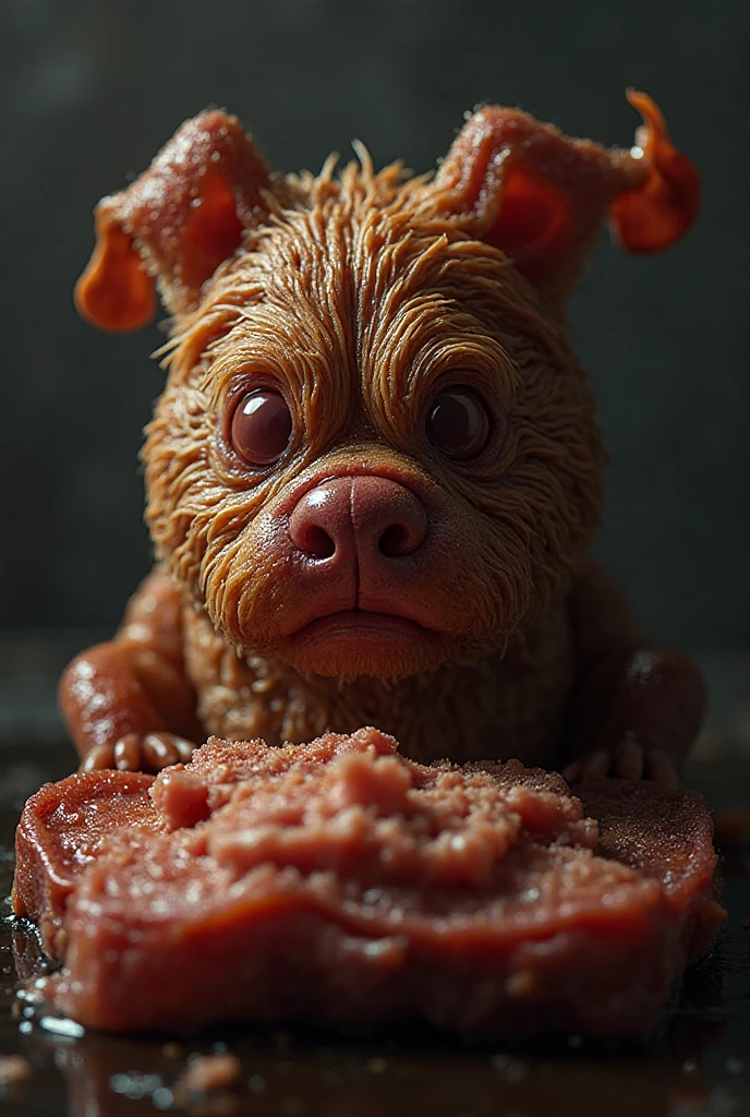 (best quality:1.2), masterpiece, Realistic, Ultra-high resolution, (((a beautiful Japanese idol 12 years old woman:1.2))), ((Gaunt:1.3)), (((Very flat chest:1.4))), ((Baby Face)), ((arms up)), (show me your armpit:1.2), (((She has condensed milk poured all over her body))), completely :1.4, ((Armpits are wet and shiny with sweat)), She has skin that sweats easily Soaking wet, Sweaty, ((I can see my pores:1.5)), ((Painful expression)), (((Put a very long sausage in her mouth:1.3))), ( chamber, prison:1.5)