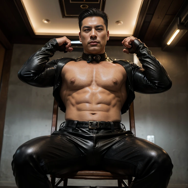 High quality two men in love 20years old,a daddy,tight black shiny suit sit down,k hd,in the office,muscle, gay ,black hair,asia face,masculine,strong man,the boss is,handsome,sex,leather gloves,lecherous dad,look straight ahead,Dad is 