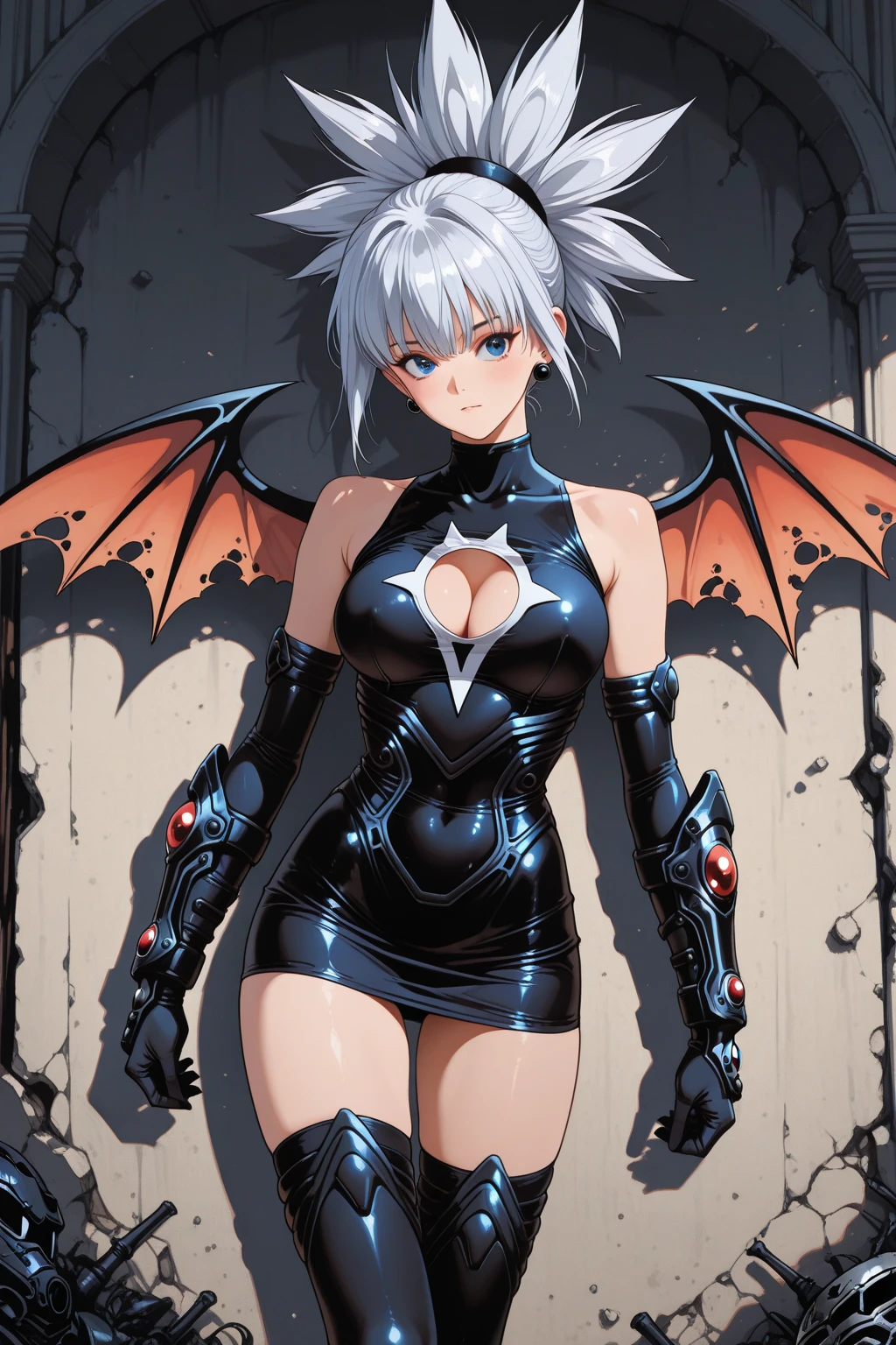 Mini morrigan aensland, (morrigan aensland), 独奏, ray tracing, 3D style, 3DMM, ((oses per photo)), ((oses au cada foto)), fully body,(Front view),(Costas Issue), (Emist on the left), show flat belly, (((oses per photo))),(very big breastsperfect ass, perfect and symmetrical eyes, (perfect handuturistic sword in hand)), ((short hair)),white clothing with textured edges, skin fair, luauas detalhadas, White thigh-high tights with trim, auestido aberto au "au", Waist slender, big legs, low water, Show legs to the top of the waist, ,((top with rip in the middle)),ultra realistic skin, realistic human eyes,ultra realistic skin,super sensual suit,(faixas au torno dos seios), colorfully,top with ruffles,( with a lot of volume),(extrauamente sensual),(very sensual),(red and black thaue),(((giant bat wings))),with bat wings,love the league,(meia calca de renda au um dos lados),(meia calca de renda au um dos lados),((bold embellishments)),((lines involving the legs)),((red lines intertwining the legs)),((lines surrounding the breasts)),((drawing on the groin)),((tatuagau sobre a virilha)),((large opening between the breasts)),(((vestido longo fino e bau solto))),(((vestido leve sauitransparente, with large openings and flying)))