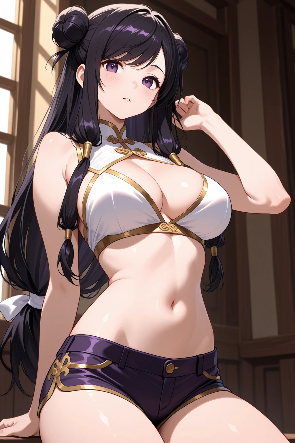 (masterpiece:1.5),(best quality:1.5),(high resolution:1.5),(8K:1.5),(ultra HD:1.5),(perfect face:1.5)(cowboy shot:1.5),(beautiful detailed eyes:1.5), (extremely detailed face:1.5),(perfect lighting:1.5),(extremely detailed CG:1.5), (perfect hands:1.5),(perfect :1.5),,(perfect body:1.5),(perfect hands:1.5),(perfect fingers:1.5),,(1 woman:1.5),(full body:1.5),(megami magazine:1.28),(pale skin:1.5),(muscle fighter:1.3),(black pony tail hair:1.5),(brown eyes:1.5),(drunken face:1.5),(large breasts:1.5),(Medium ASS:1.3),(:1.4),(sexy look  stand pose:1.5),(face and body forward:1.5),,(white dress:1.5),(:1.5),(clothed:1.5),(sea:1.5),(:1.5),(:1.5),(:1.2),(Steam:1.3),(wet:1.2),(sweat:1.2),,(Relax:1.3),,