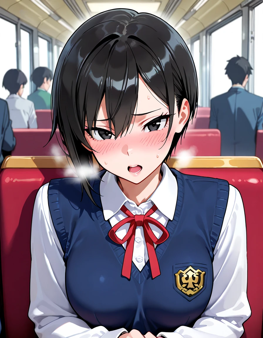glaring、()、、(((((1 girl)))))、High-pressure poses、In a dark room、(older sister)、((owncast eyes))