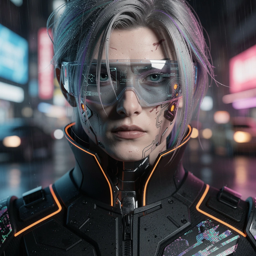 Chân dung Cyberpunk siêu thực